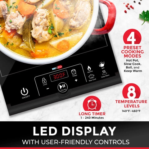 Mueller RapidTherm presets Hot Pot and Slow Cook for easy meals.
