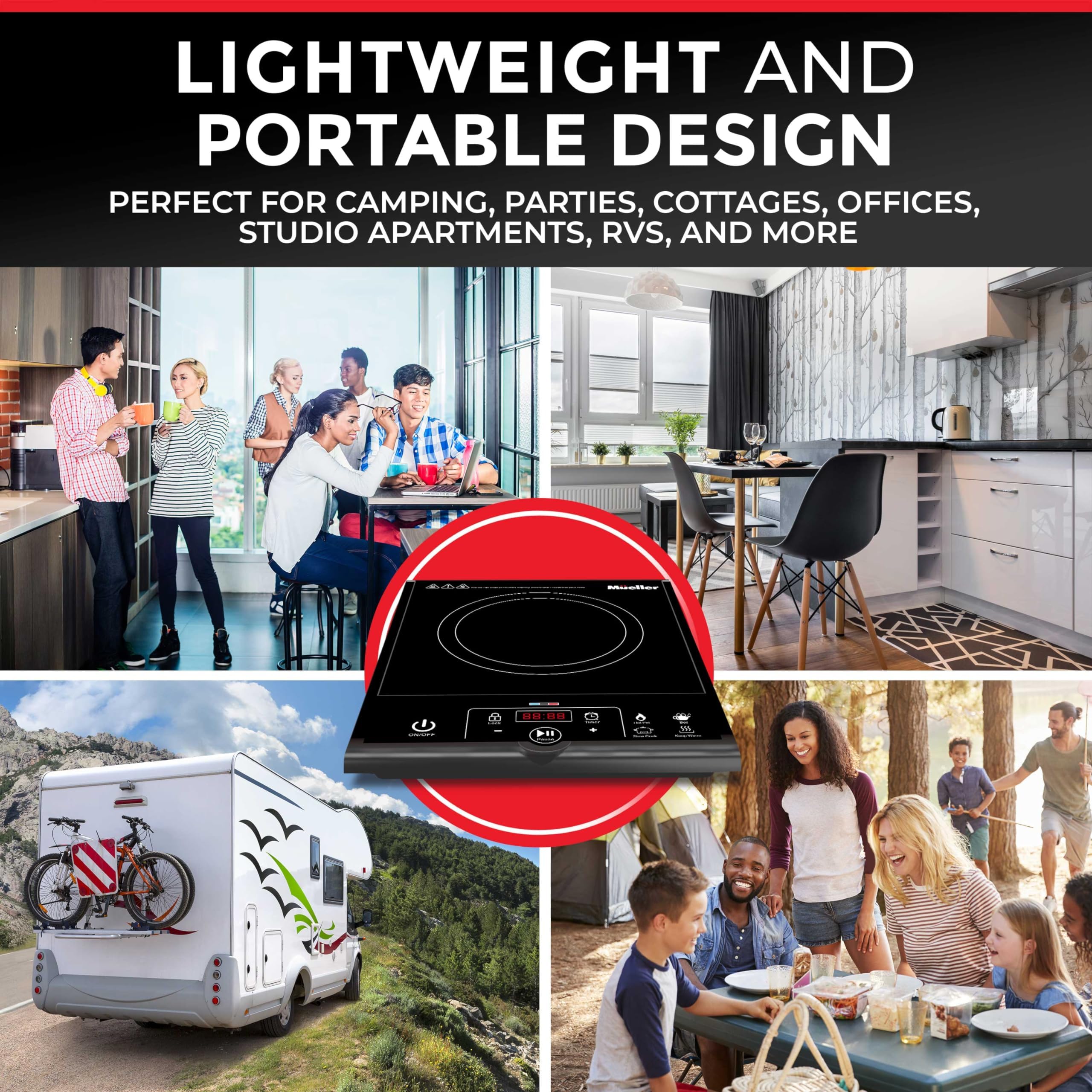 Mueller RapidTherm safety lock and pause enhance kitchen safety.