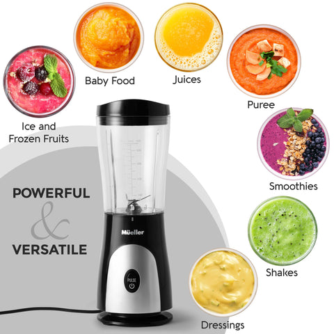 Mueller Smoothie Blender compact design shown on a clean countertop.