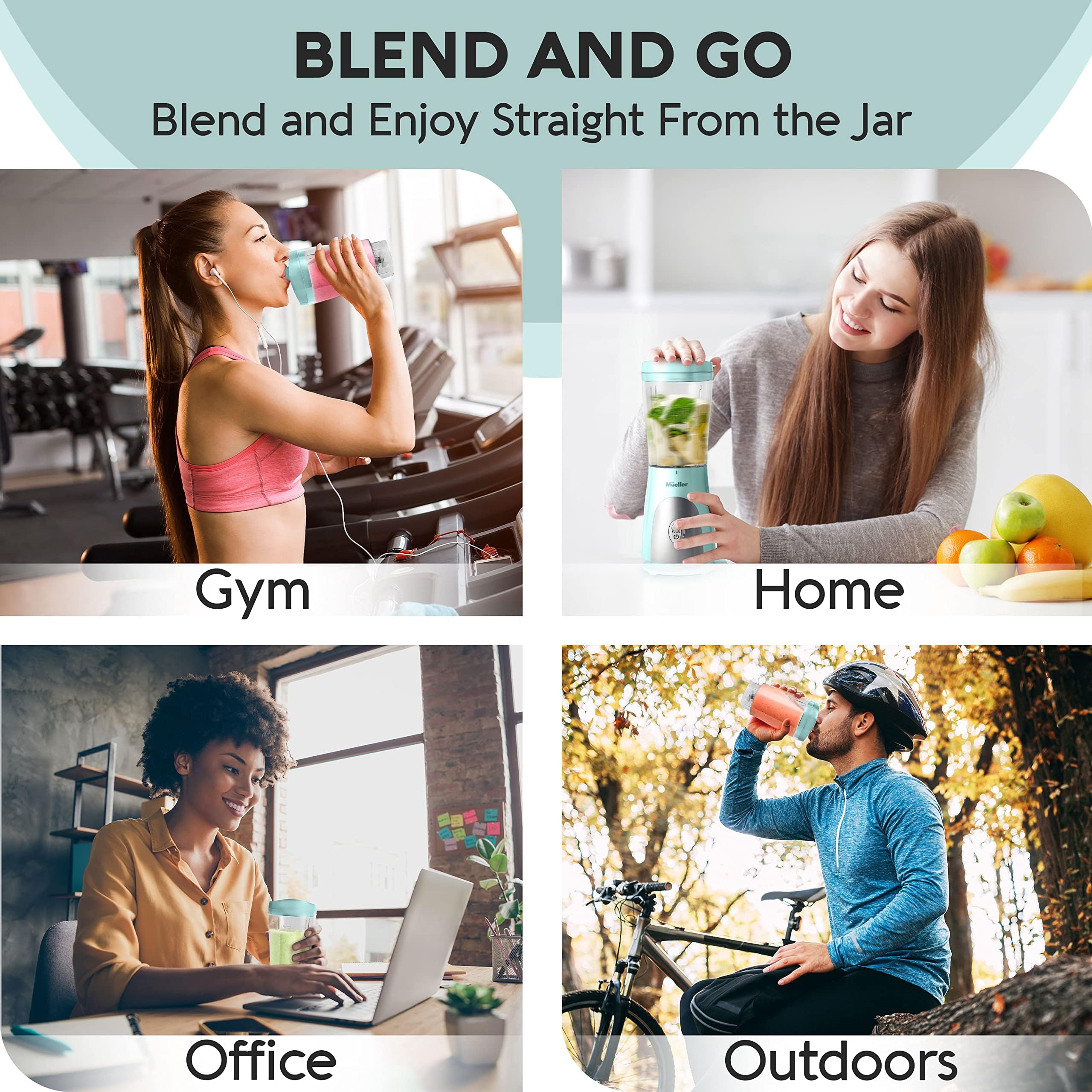Mueller Smoothie Blender one‑touch pulse for quick, smooth textures
