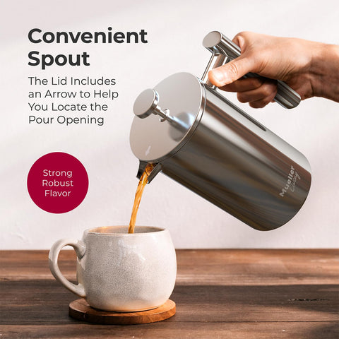 MuellerLiving 20oz heat-resistant design maintains performance under hot brew conditions.