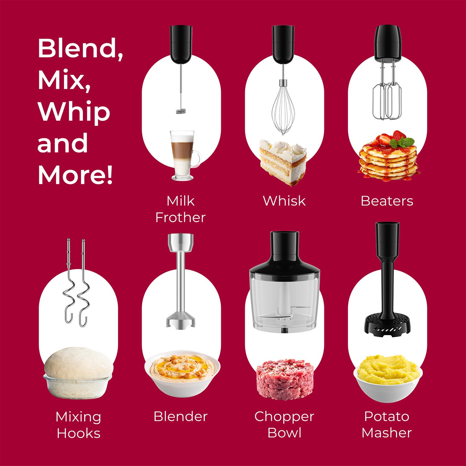 MuellerLiving turbo mode provides extra power for quick blending.