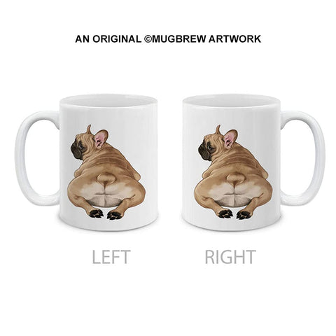 Dual-sided print on MUGBREW bulldog mug shows design from every angle.