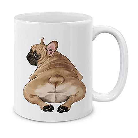 MUGBREW French Bulldog Butt mug with dual-sided art for daily coffee.