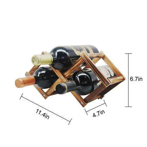 MUGLIO free-standing wine shelf in pantry setup for three bottles.