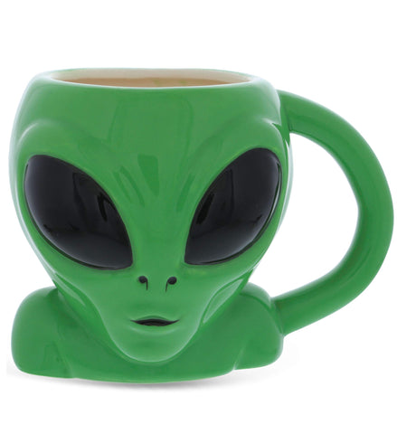 MUGNIV Green Alien mug with 3D head design for playful coffee moments and collector appeal