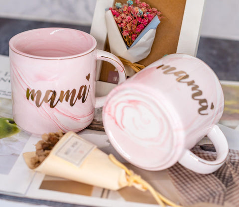 Mugpie Mama Mug with gold lettering, a celebratory touch for new moms