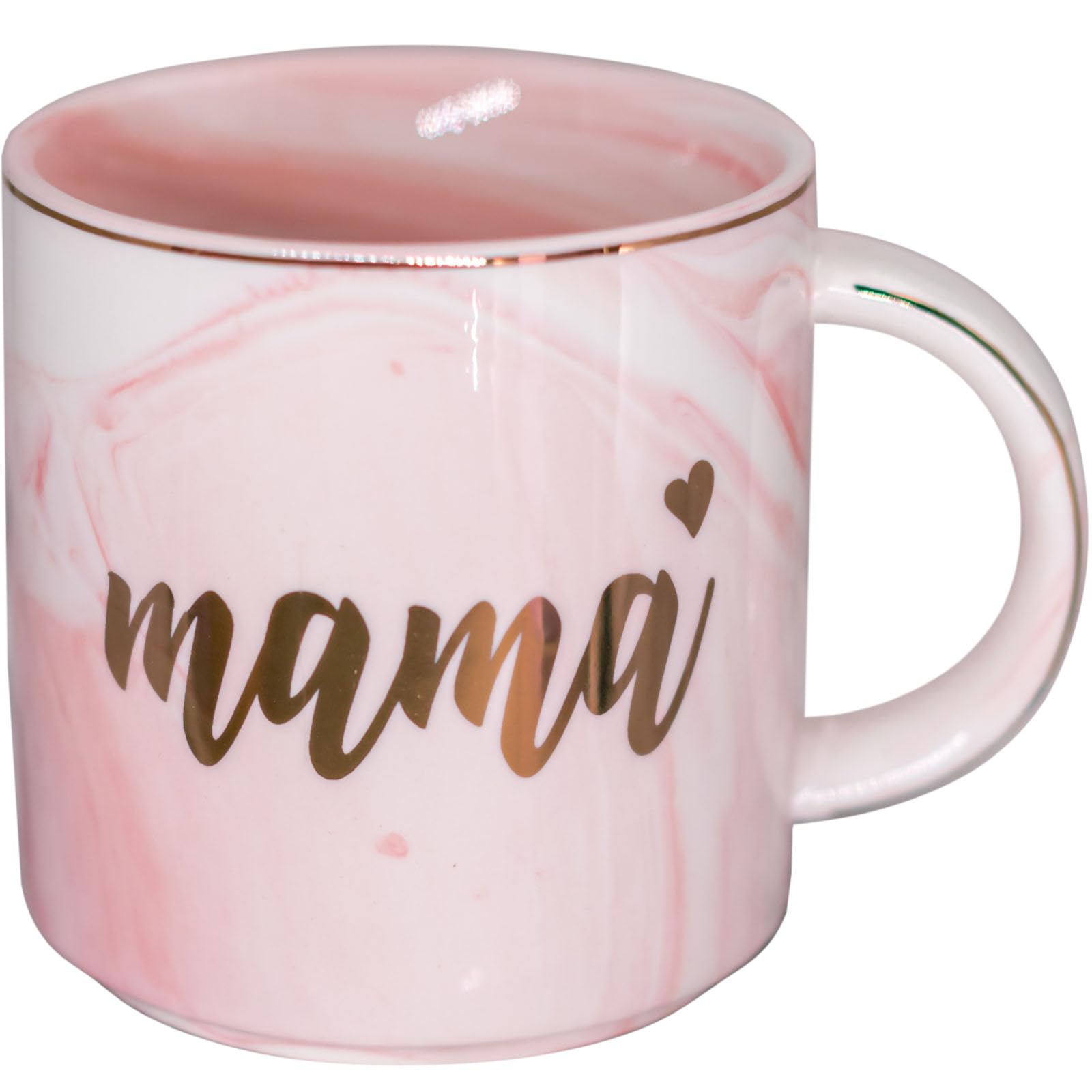 Mugpie Mama Mug with marble pattern, ideal for new moms' coffee or tea moments