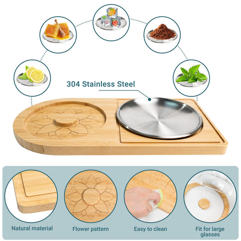 MUGVELL 5.5 inch stainless steel dish for lime prep and clean setup