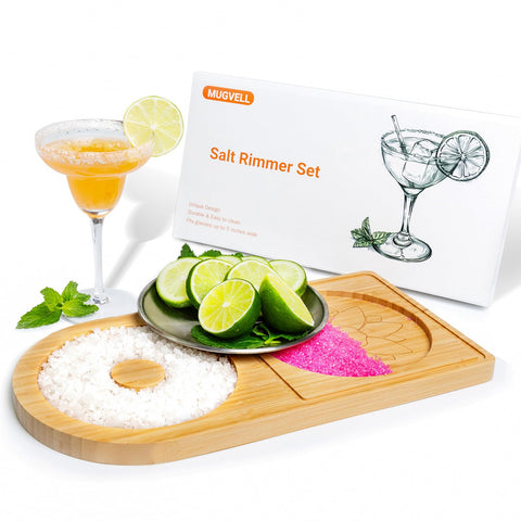 MUGVELL Margarita salt rimmer stand for stable, spill-free rimming