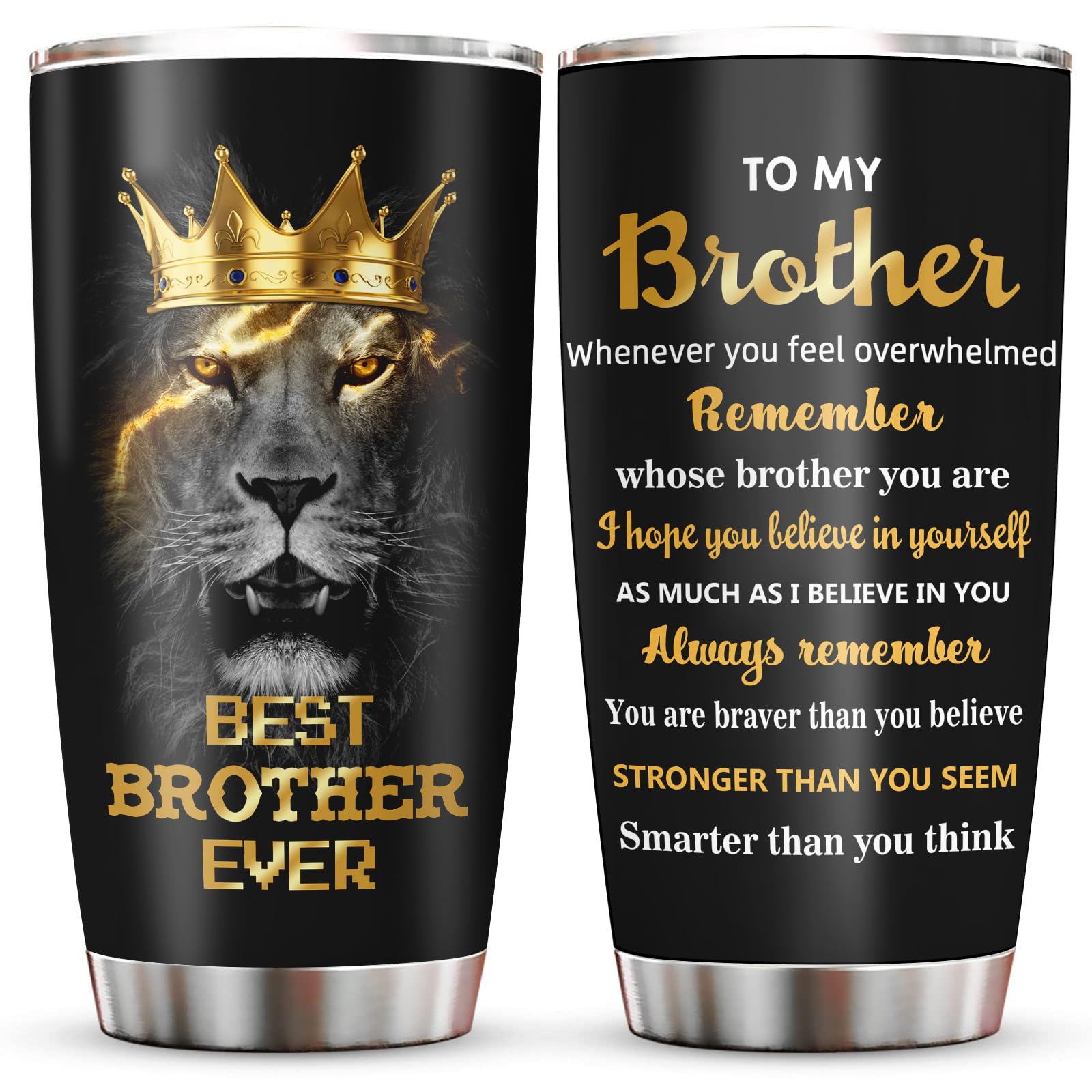 Muilzon best gift for brother 20oz tumbler keeps coffee hot on the go.