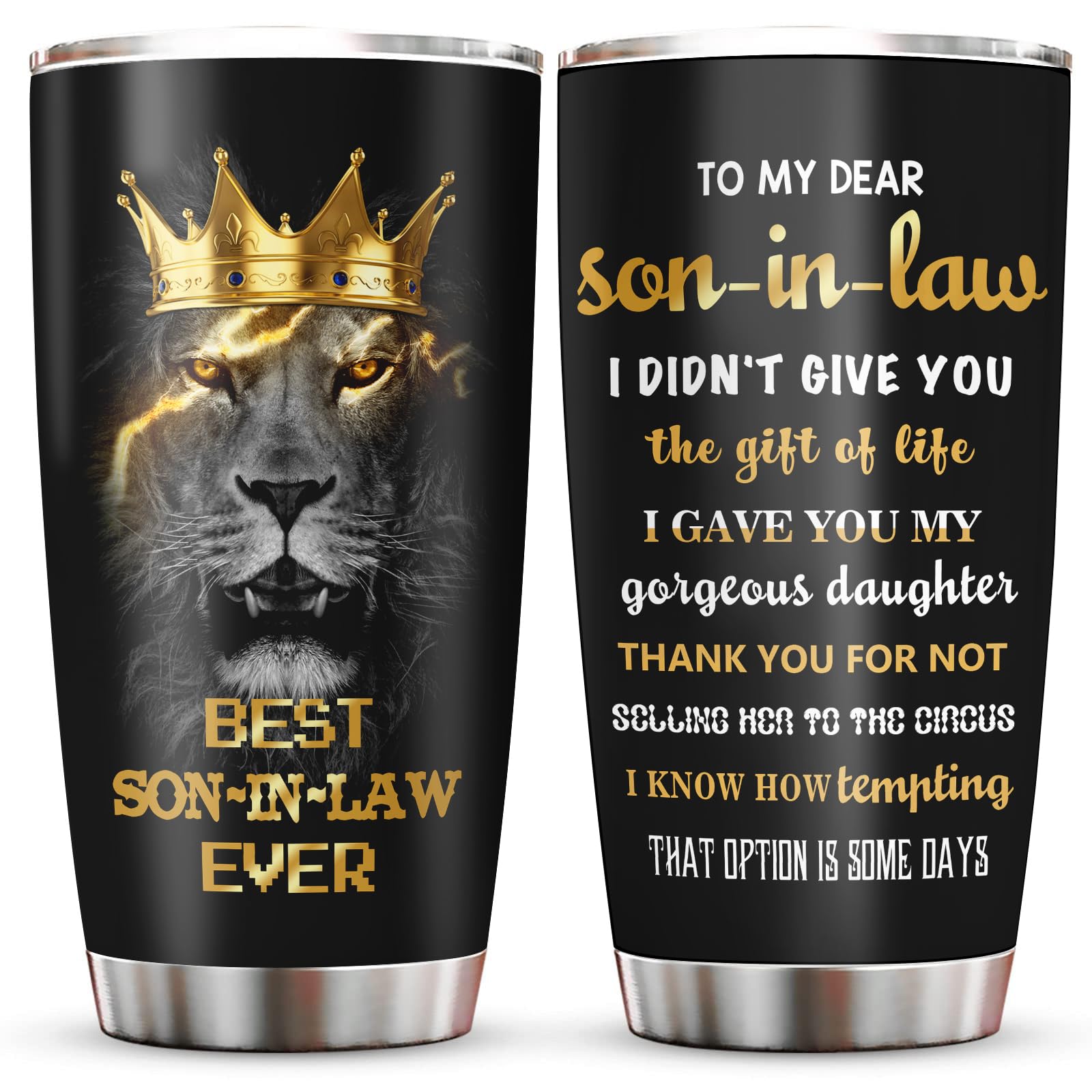 Muilzon Son-in-Law Tumbler 20oz lid close-up showing spill protection and premium finish.