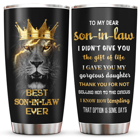 Muilzon Son-in-Law Tumbler 20oz lid close-up showing spill protection and premium finish.
