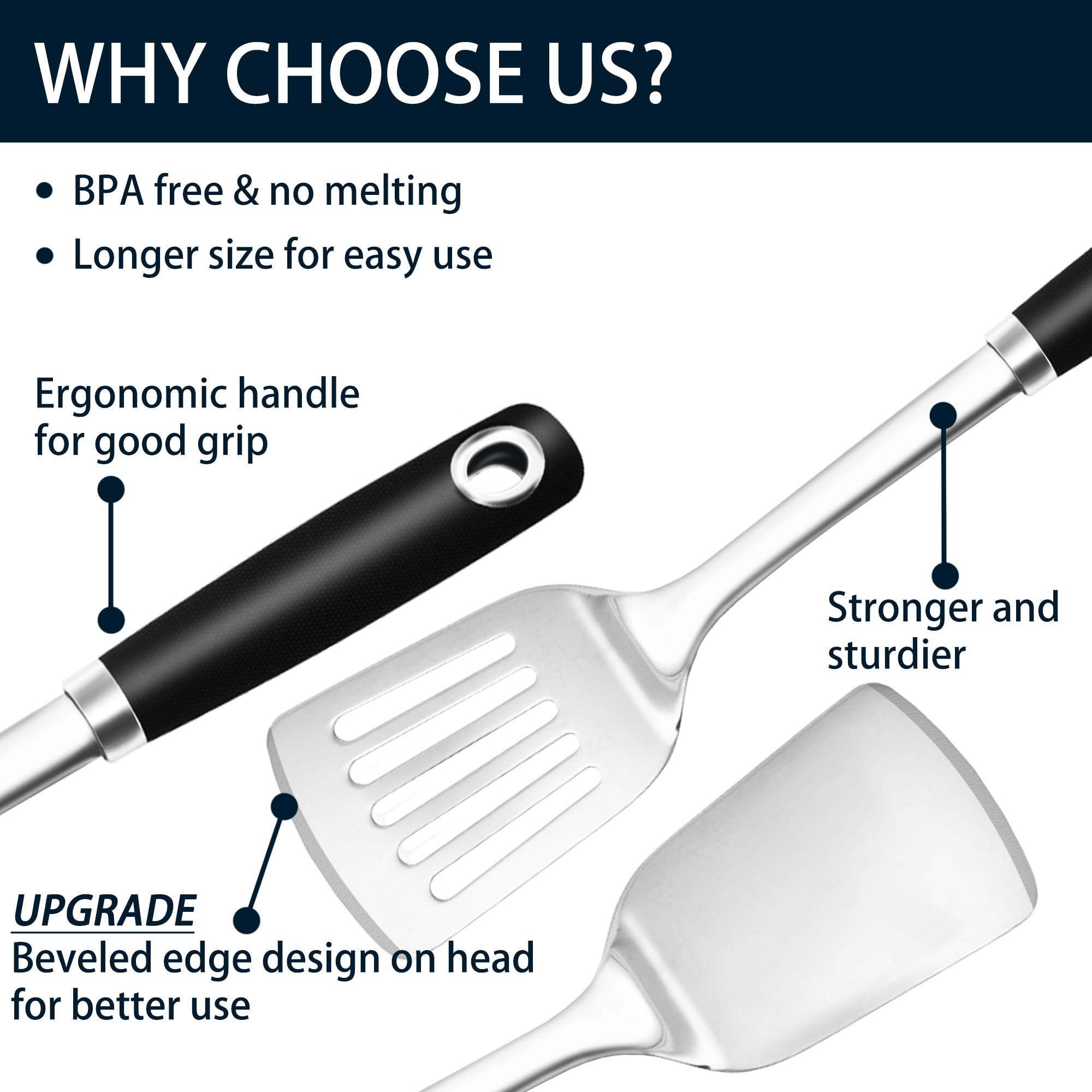 MUJINON 18/0 stainless steel construction resists bending and rust.