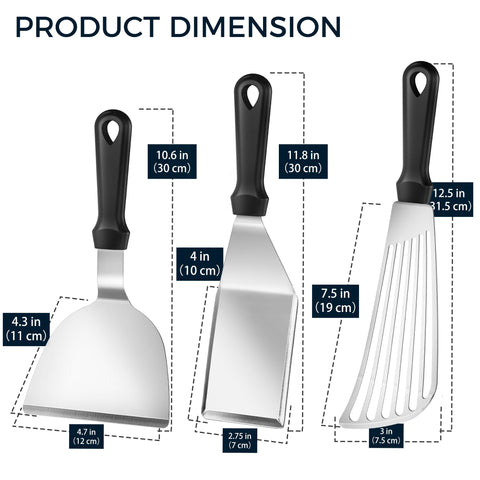 MUJINON brushed utensils for cast iron pans, durable and rust-resistant.