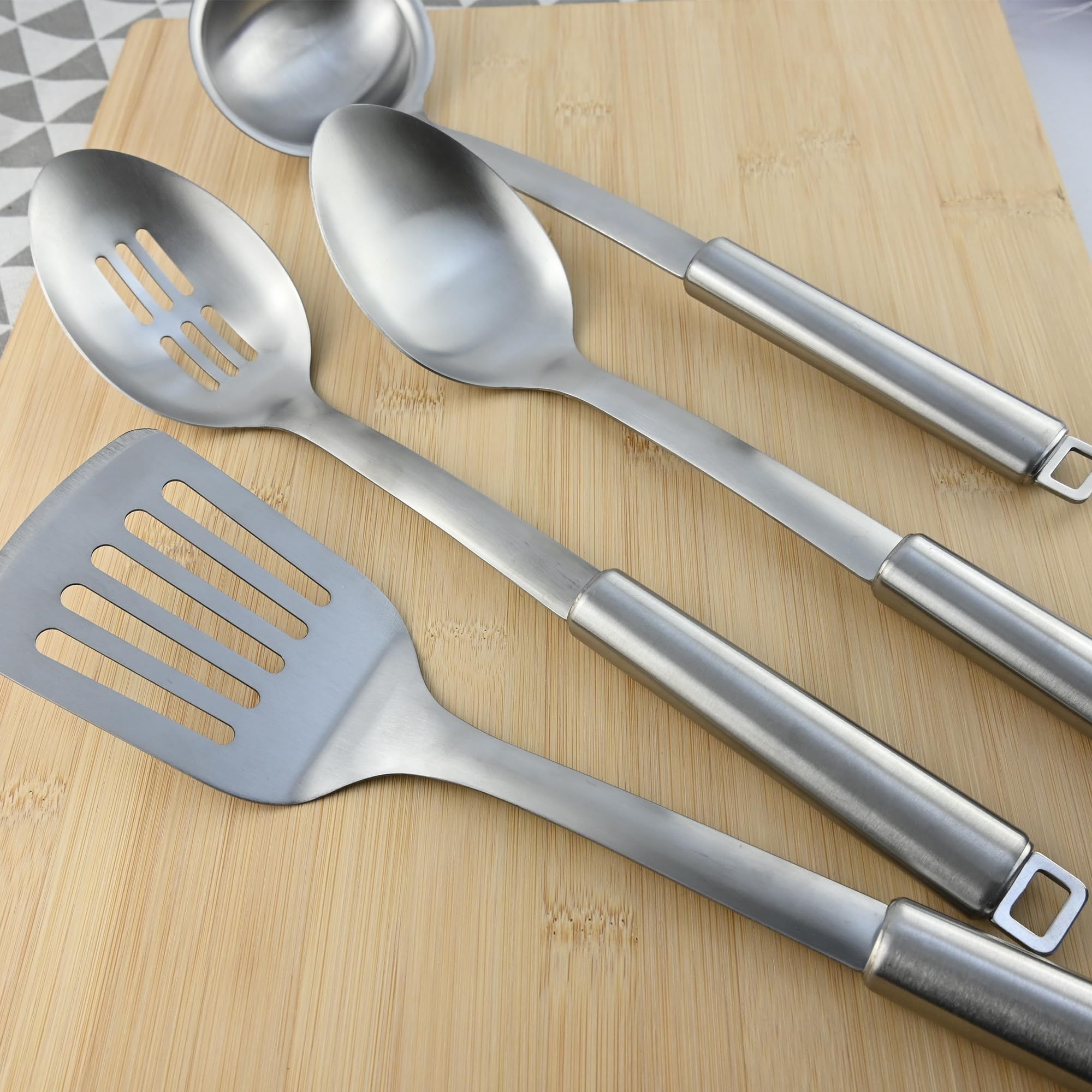 MUJINON ergonomic-handle design, durable 18/0 steel, dishwasher-safe for everyday use