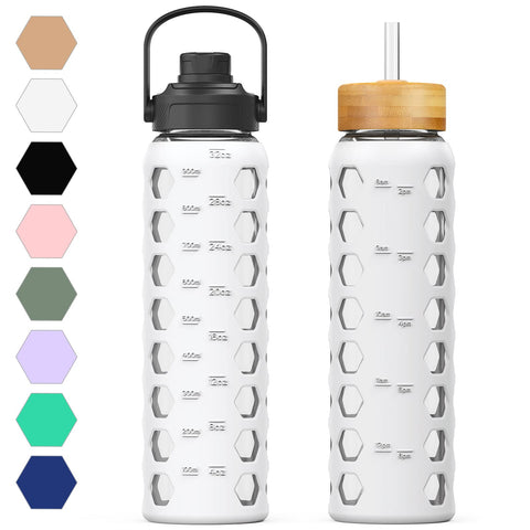 MUKOKO 32oz bottle with spout lid for on-the-go hydration