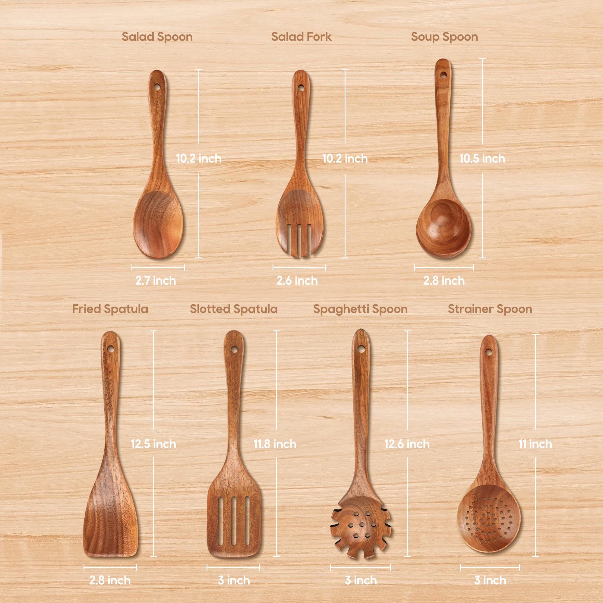 Mulbom slotted spatula in teak crafted to lift without sticking