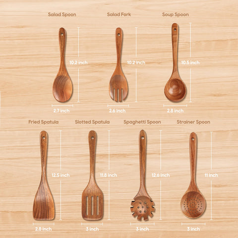 Mulbom slotted spatula in teak crafted to lift without sticking