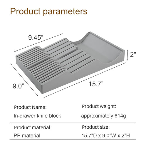 Mulikeer expandable cutlery tray close-up highlighting durable BPA-free polypropylene material