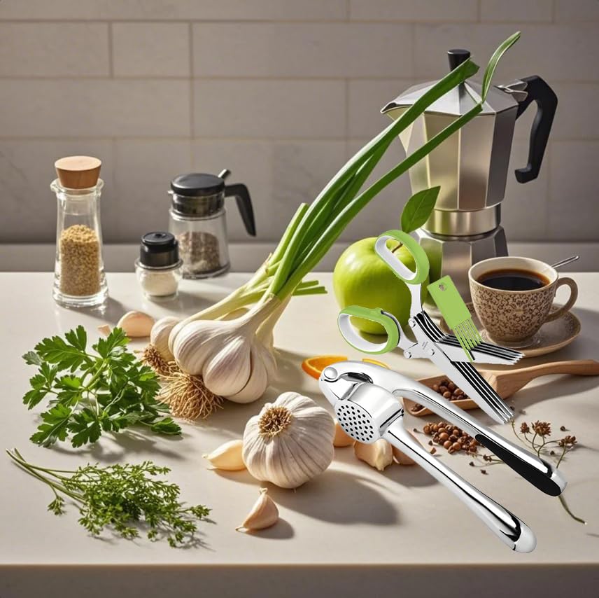 MULIRE garlic press mincer delivers smooth mince with minimal effort.