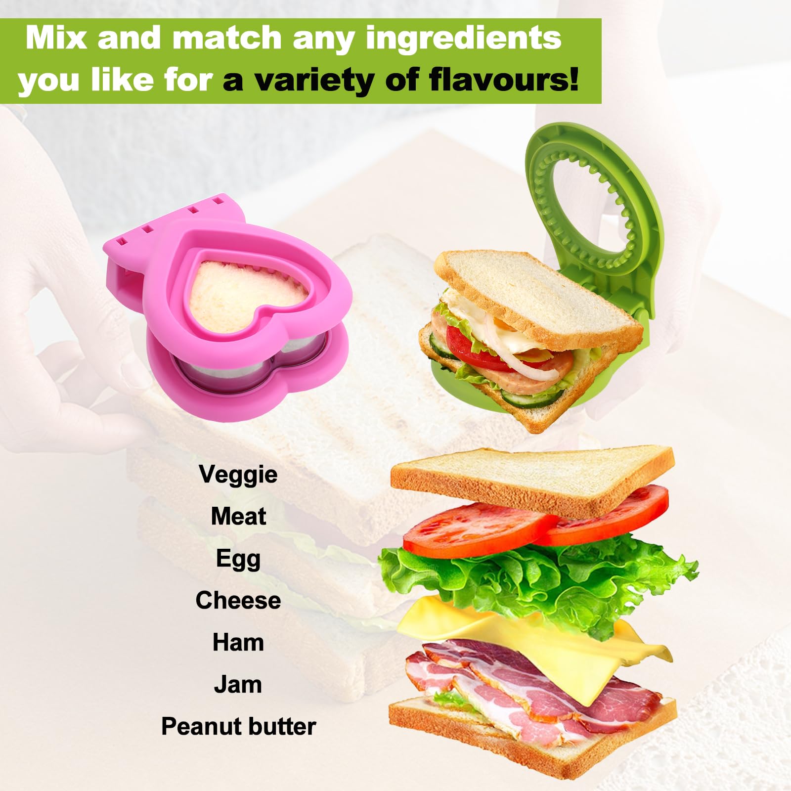 MULIRE Uncrustables two-step assembly for quick, customizable lunches.
