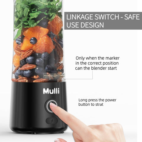 Mulli portable blender lightweight at 1.5 lb, ideal for travel and gym.