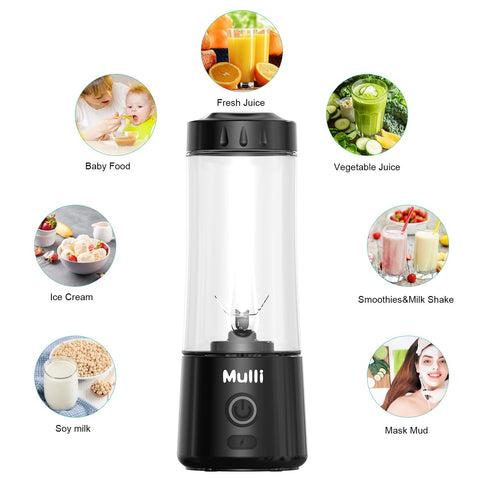 Mulli portable blender in self-cleaning mode for quick cleanup.