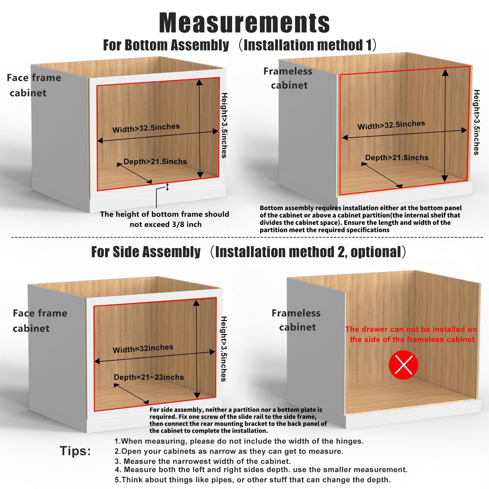 Mulush fully installed drawer inside a cabinet for organized storage
