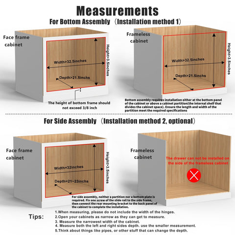Mulush fully installed drawer inside a cabinet for organized storage