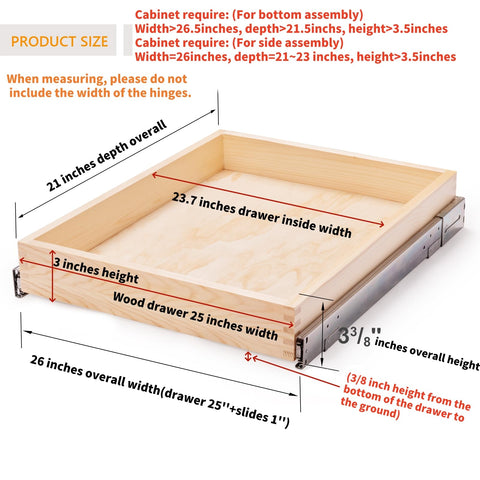 Mulush bottom installation in a standard kitchen cabinet