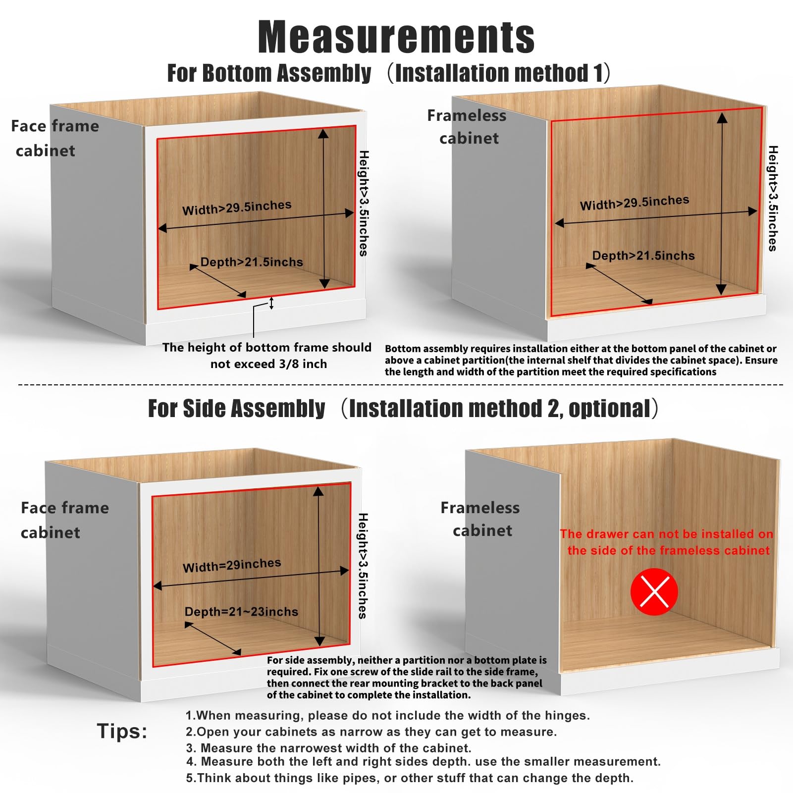 5/8 inch knotless solid wood with natural clear coat finish.