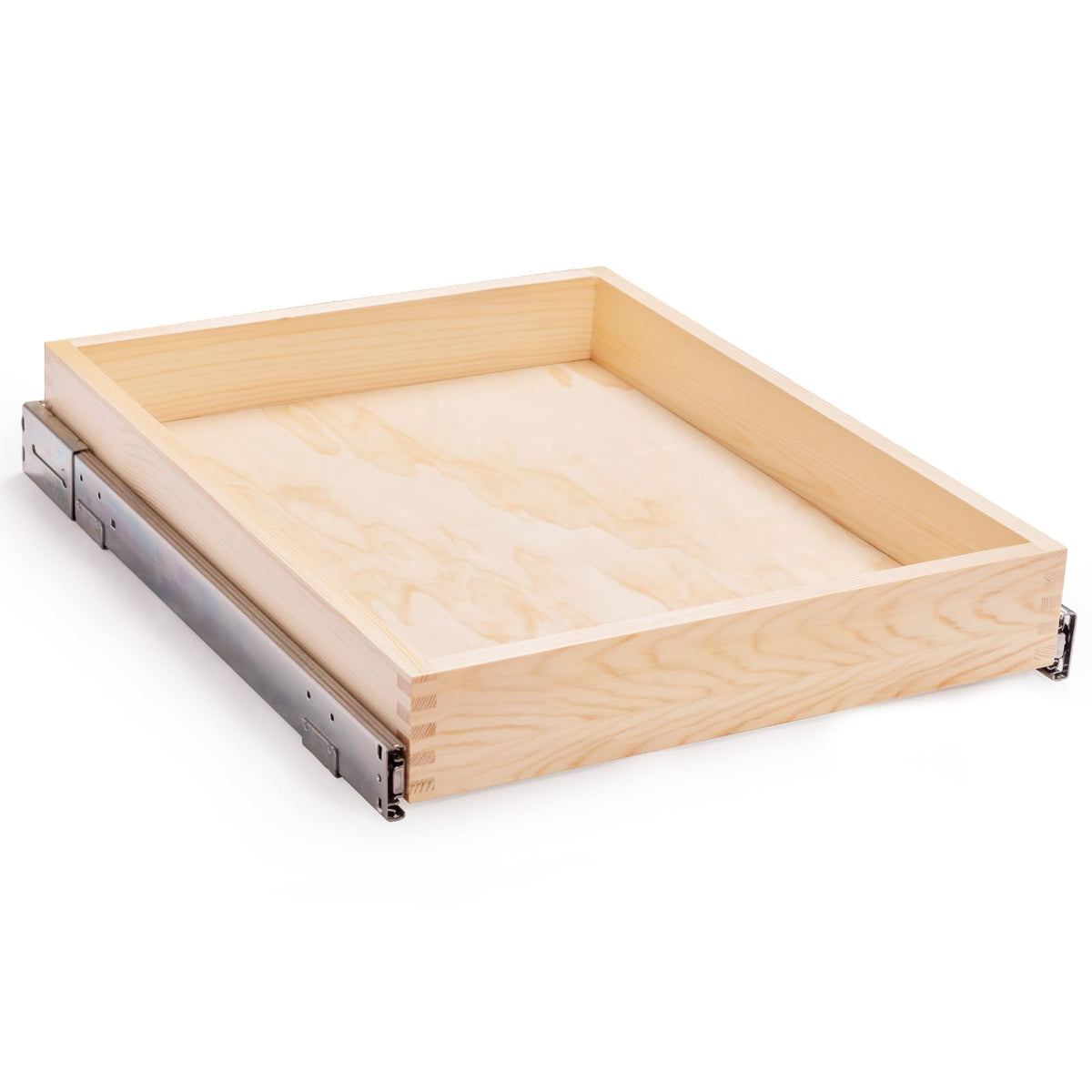 Mulush pull-out wood drawer organizer with soft-close for quiet access