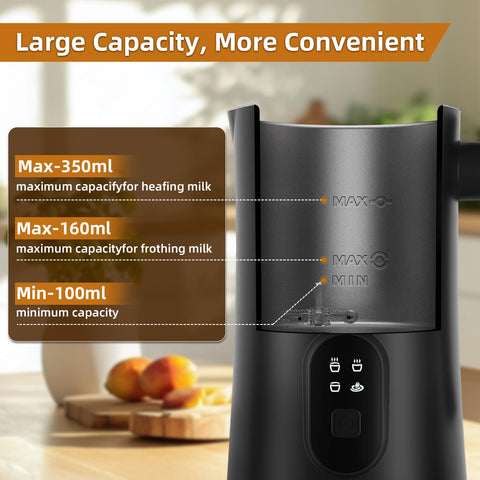 MUMAO 4-in-1 function demonstrates heating and frothing versatility.