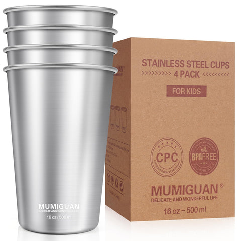 MUMIGUAN 16oz stainless steel pint cups ideal for camping and keeping drinks cold