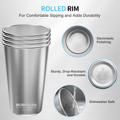 MUMIGUAN stackable stainless steel water tumbler for outdoor use