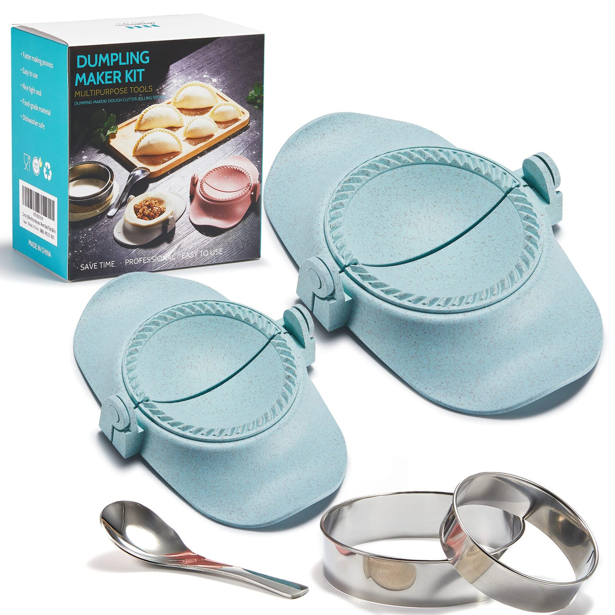 MUMSUNG 6-inch dumpling press showing tight seal for leak-free folding