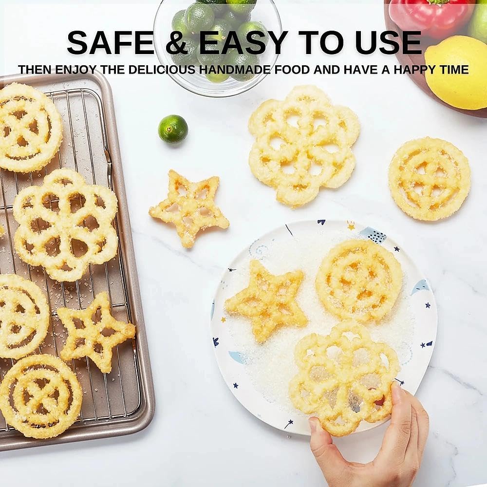MUMSUNG bunuelos mold batter-dipping step for precise coating