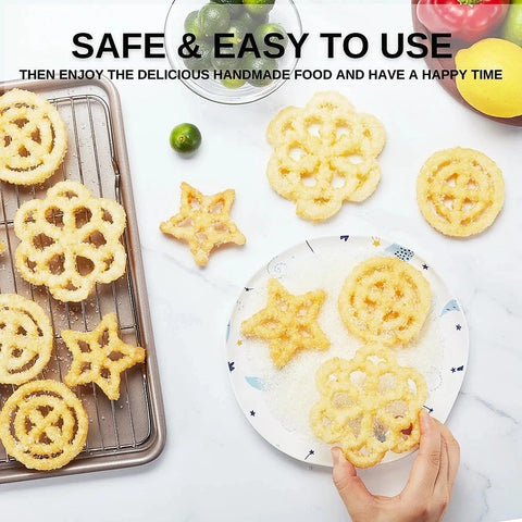 MUMSUNG bunuelos mold batter-dipping step for precise coating