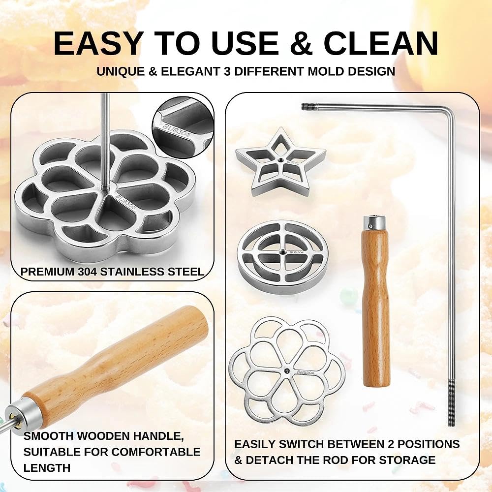 MUMSUNG bunuelos mold deep-frying use for crispy treats