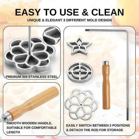 MUMSUNG bunuelos mold deep-frying use for crispy treats