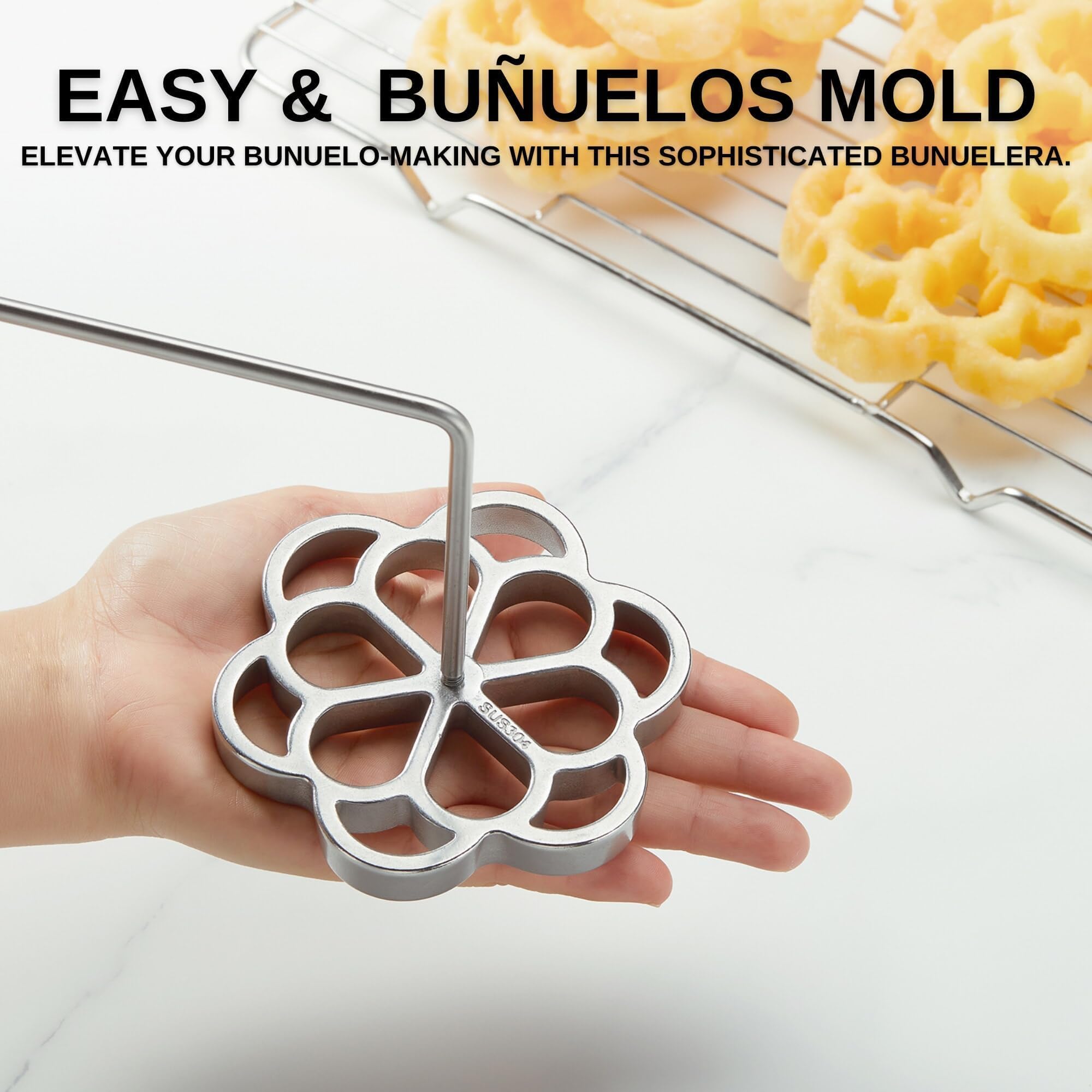 MUMSUNG bunuelos mold in-use for quick batches