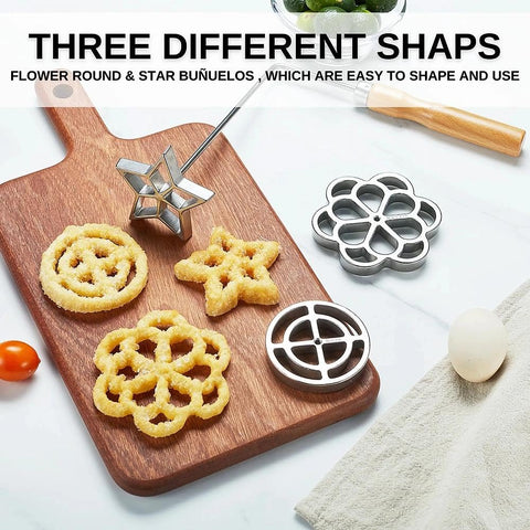 MUMSUNG bunuelos mold round design for versatile rosette shapes