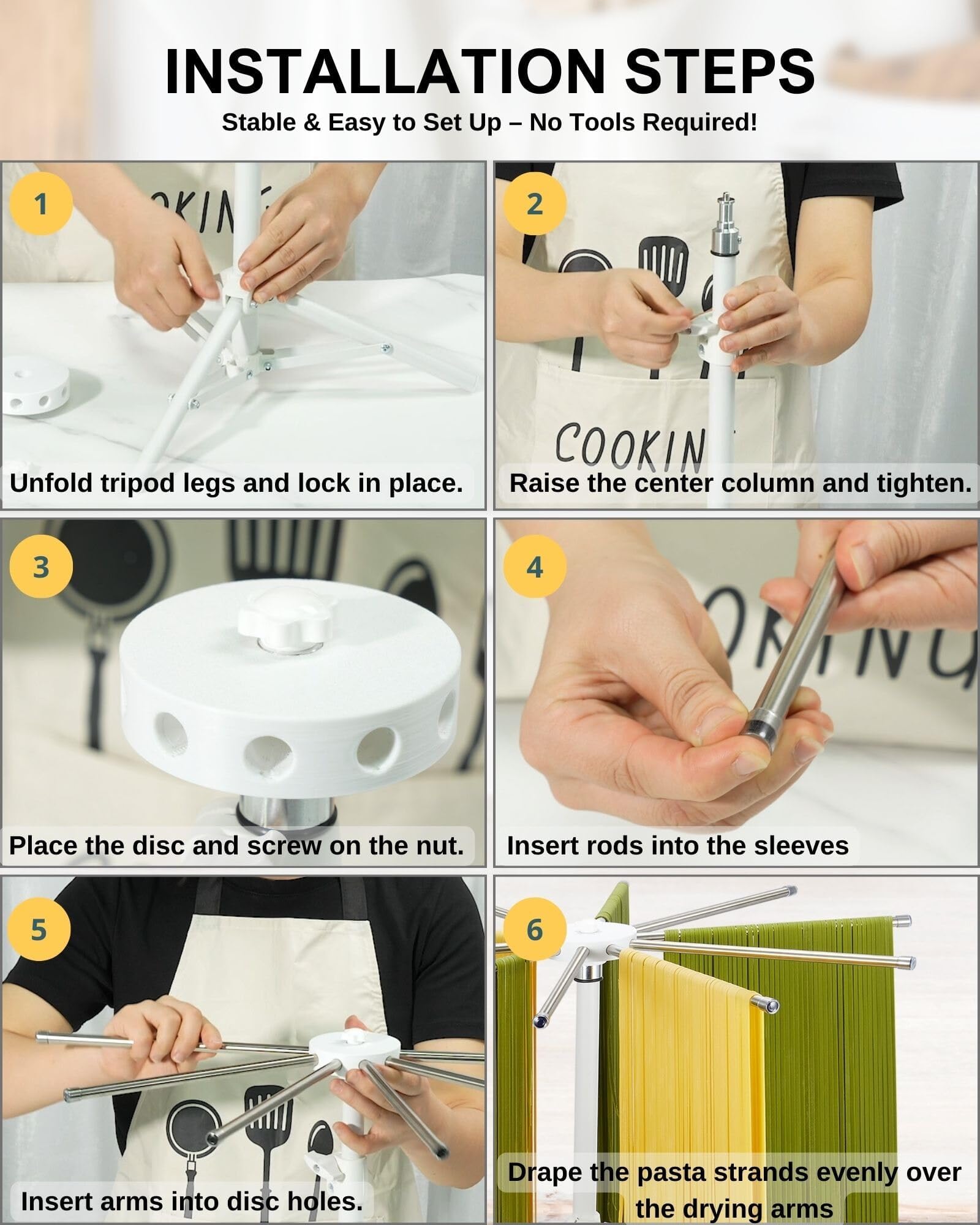 MUMSUNG kit includes rack, ravioli wheel, and transfer wand for complete use.