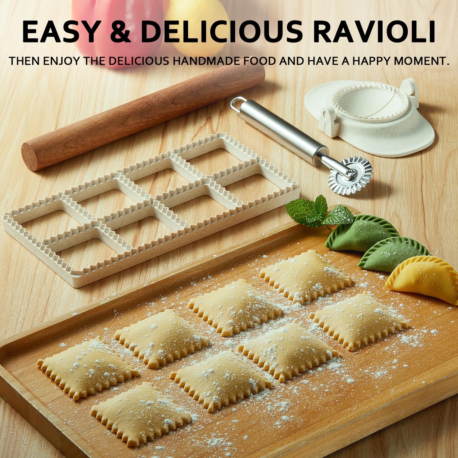 MUMSUNG dual-side ravioli press for easy flip-and-seal