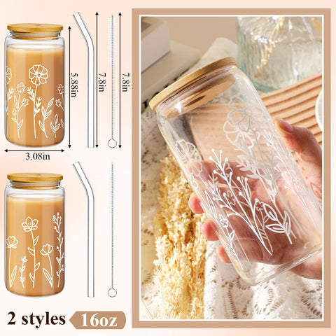 Mumufy bamboo lid glass tumbler with secure seal for fresh beverages