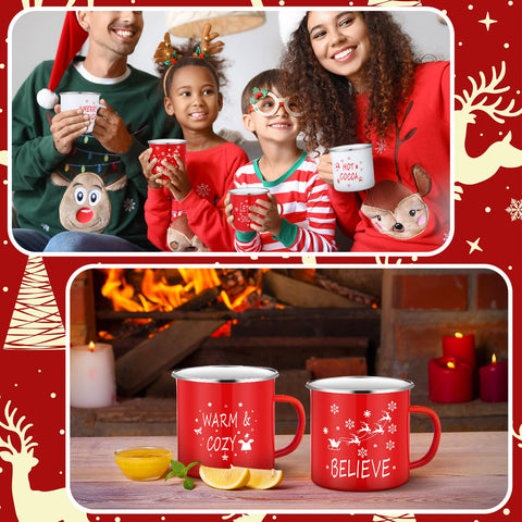 Mumufy rustic design mug with smooth handle, easy to clean enamel.