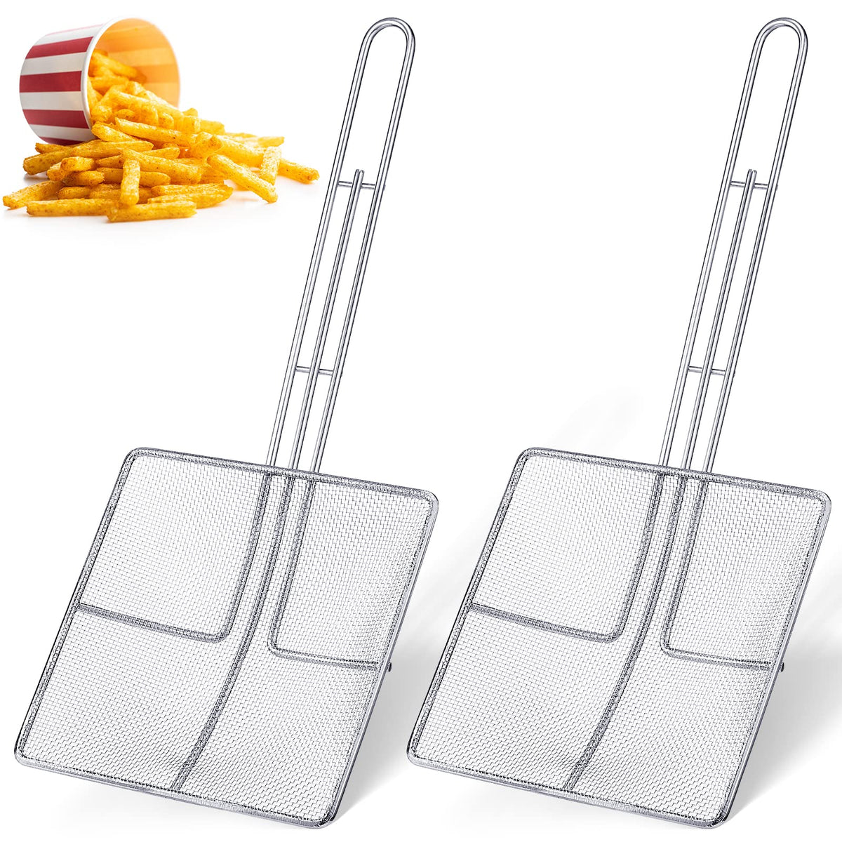 Mumufy square fine mesh skimmer 6.7 inch for quick oil skimming