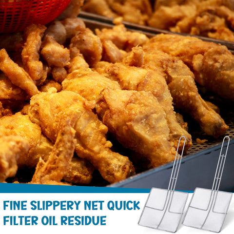 Mumufy two-pcs skimmer set for frying filtering and draining