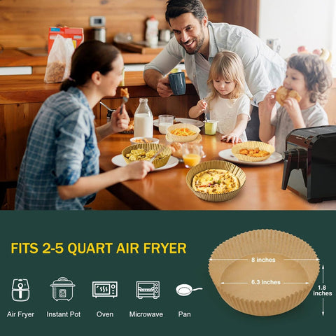 MUOOMU air fryer liner offers easy cleanup and clean appliances after use.